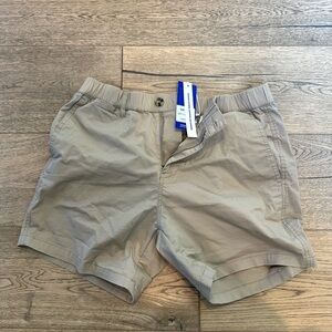 Classic Tan Men's Flat Front Shorts